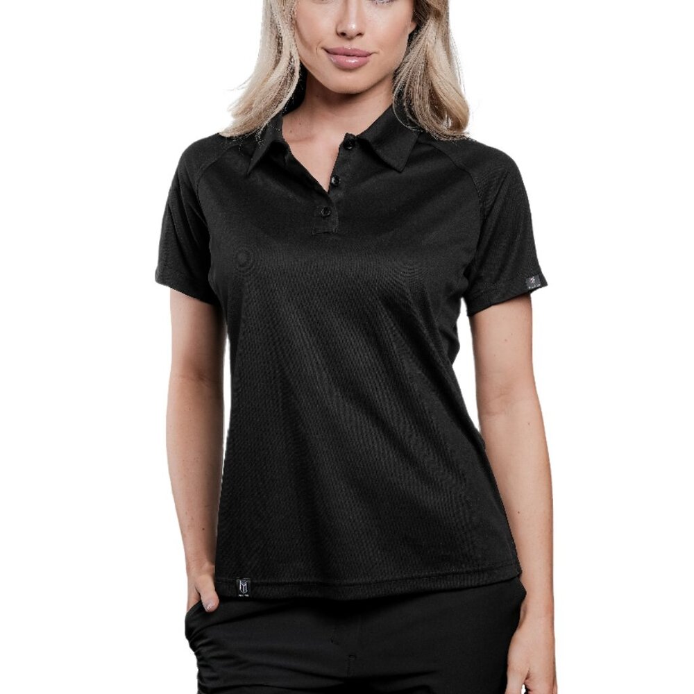 Fallon Black Button Polo